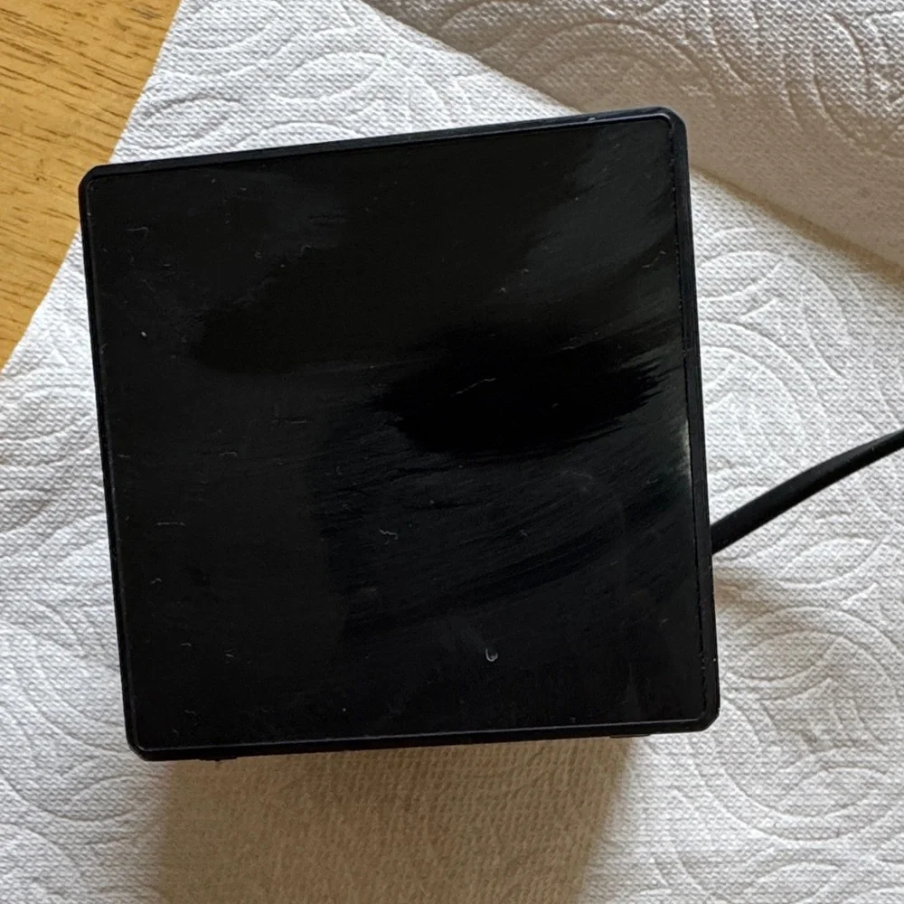 Black Digital Alarm Clock with Orange Display - Picture 2 of 9